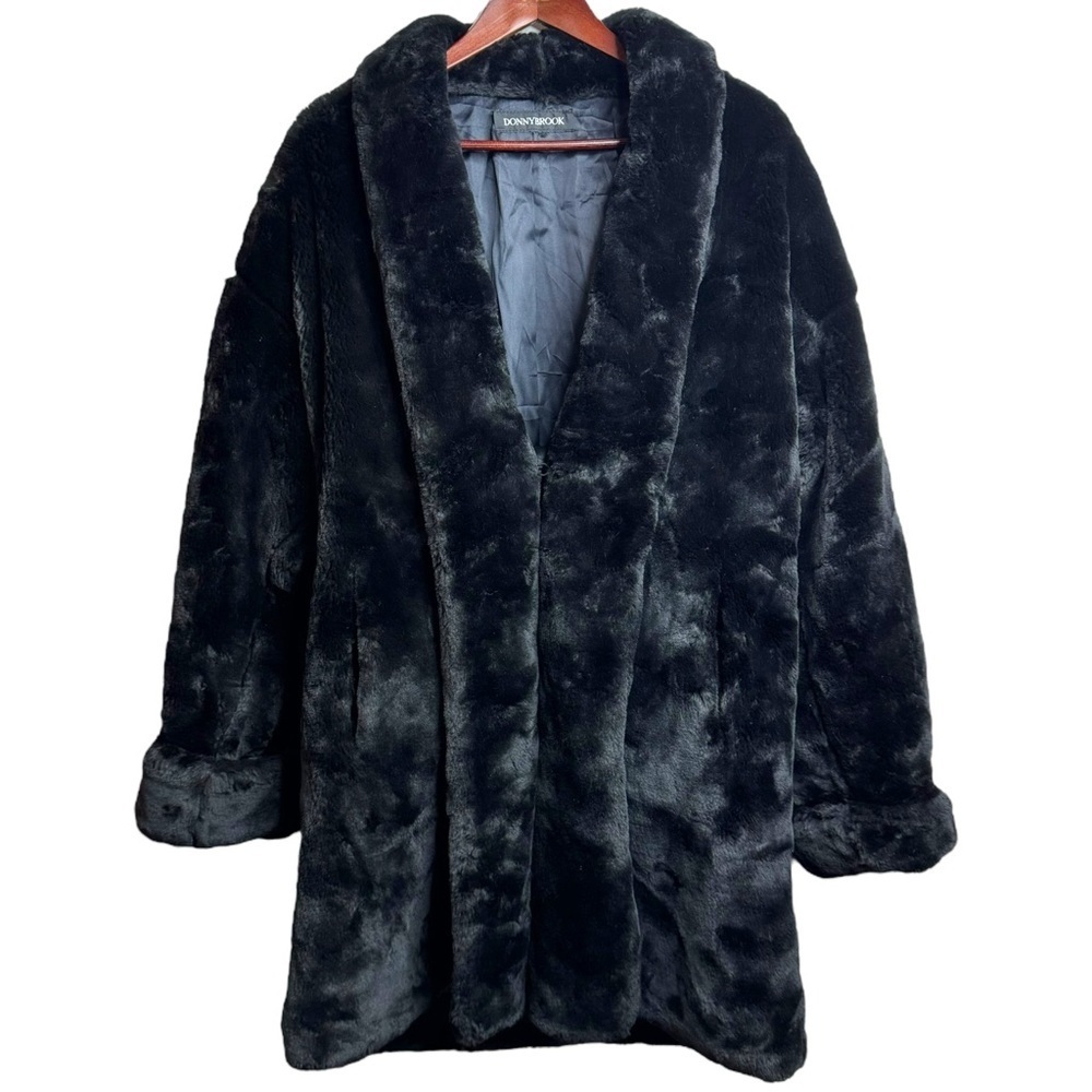Donnybrook Black Faux Fur Teddy Coat